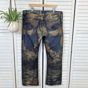 Robin's Jean Style D5696 Long‎ Flap Gold Coated Crystal Embellished Size 40x31